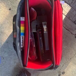 Polaroid Black and Red Portable CD Player Case